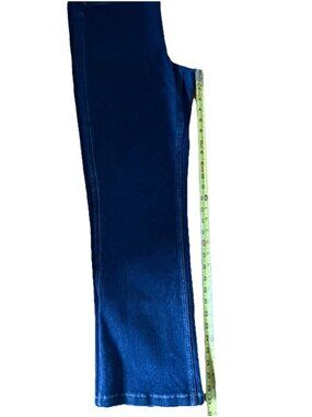 SPANX Pull On Jeans XL Dark Wash High Rise Straight Leg Stretch Denim